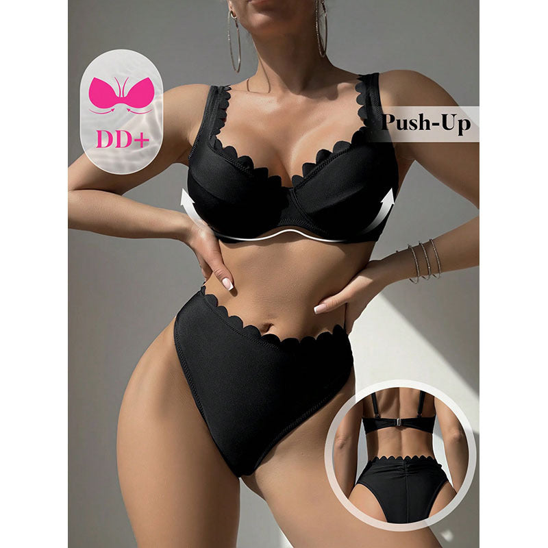 Ladies Bikini set with elegant wave edge StylebySassy