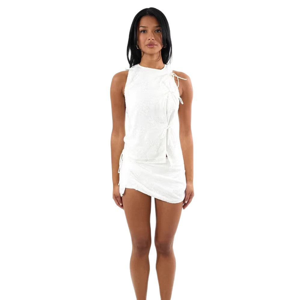 Ladies Playful Wrap Dress with Side Ruffle Details StylebySassy