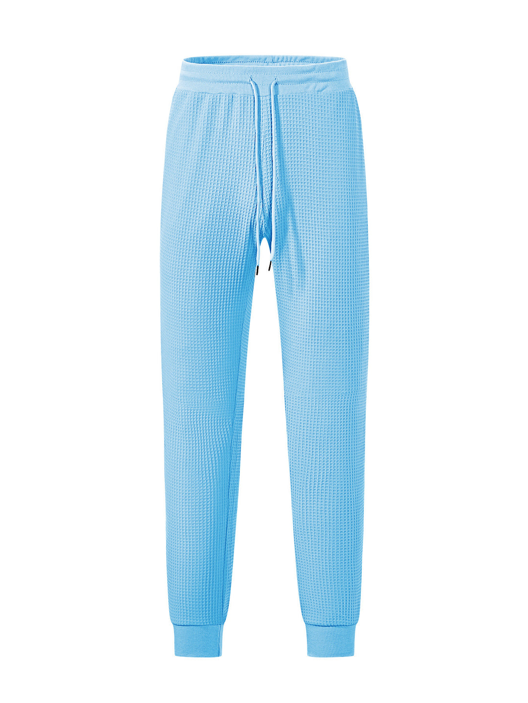 Men's fine-structured jersey lounge pants tapered cut with drawstring waistband and ribbed leg openings StylebySassy