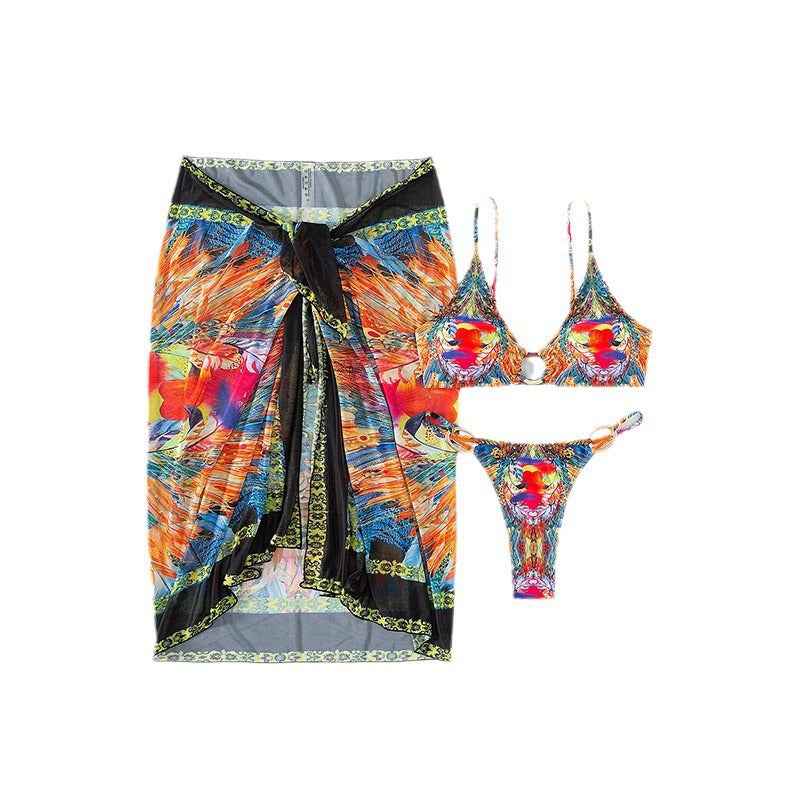Women's Bikini Set with Elegant Wrap Skirt Look StylebySassy