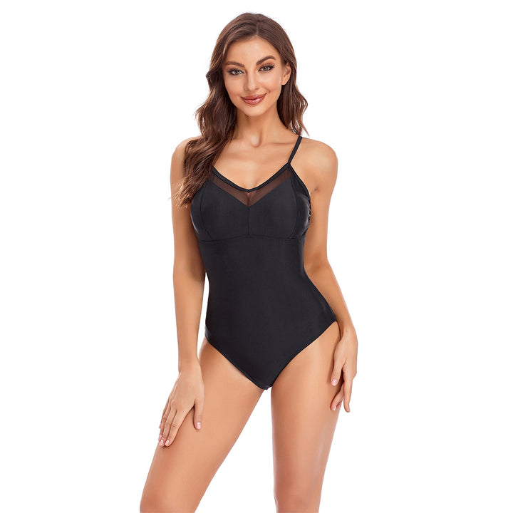 Women Elegant One-Piece Swimsuit with Transparent Inserts StylebySassy