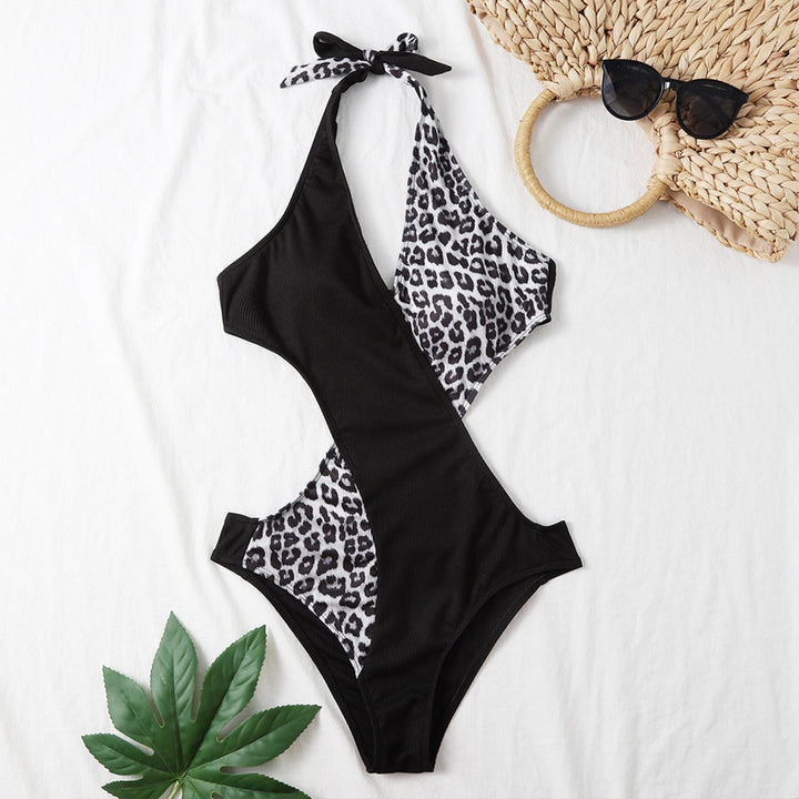 Women's one-piece swimsuit with refined cut-out and modern animal print StylebySassy