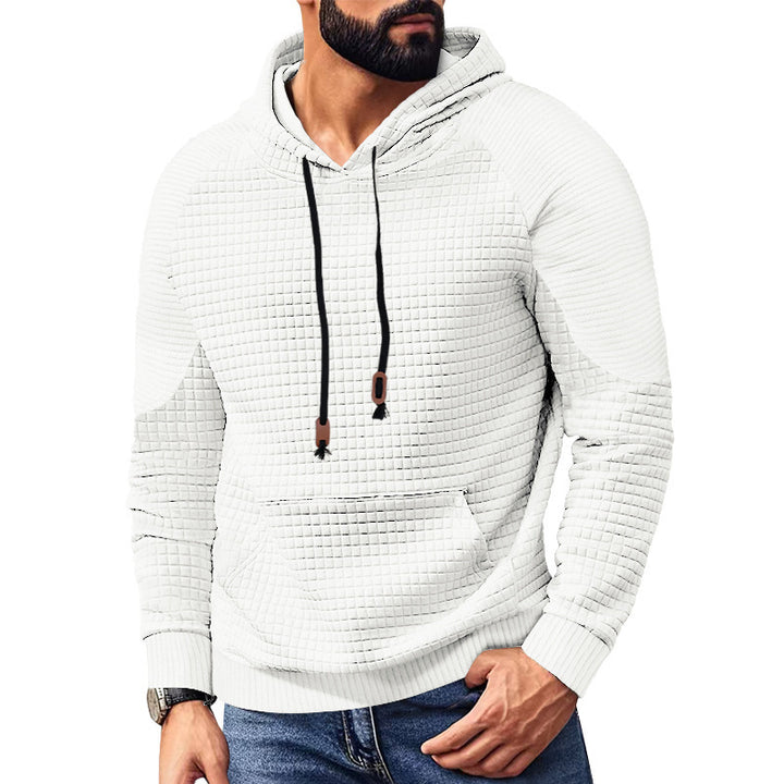 Men's quilted hoodie with square structure and kangaroo pocket StylebySassy
