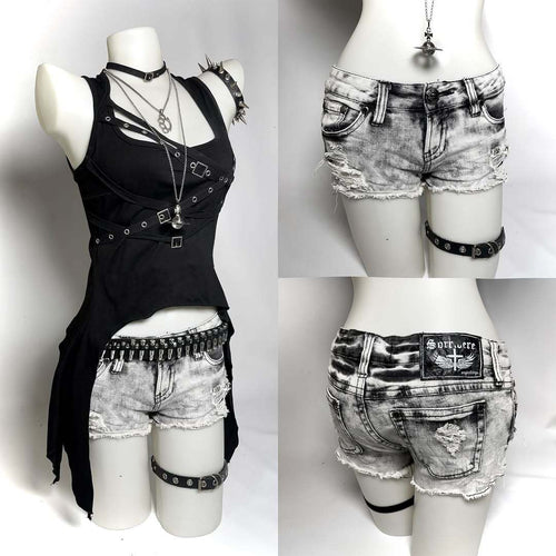 Women trendy Destroyed Denim Shorts StylebySassy
