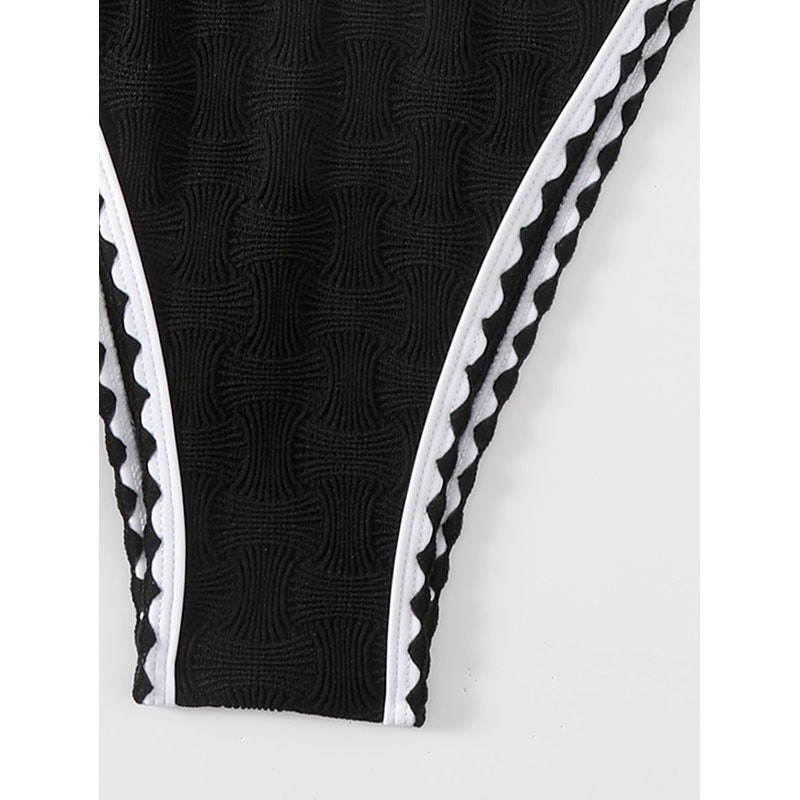 Women’s bikini with textured top and trendy contrast details StylebySassy