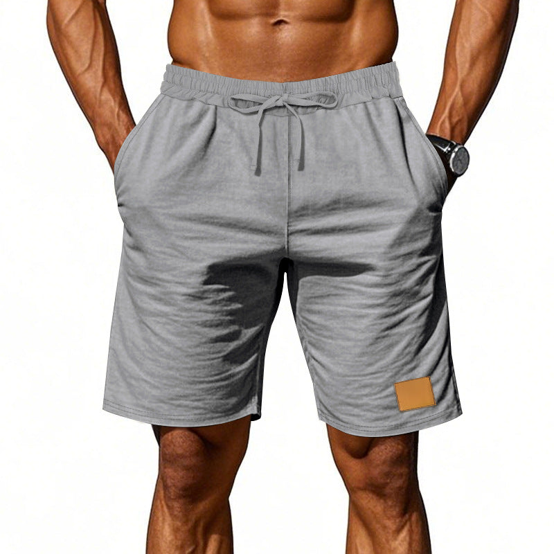 Men's drawstring Bermuda shorts made of soft cotton blend with elastic waistband and side pockets StylebySassy