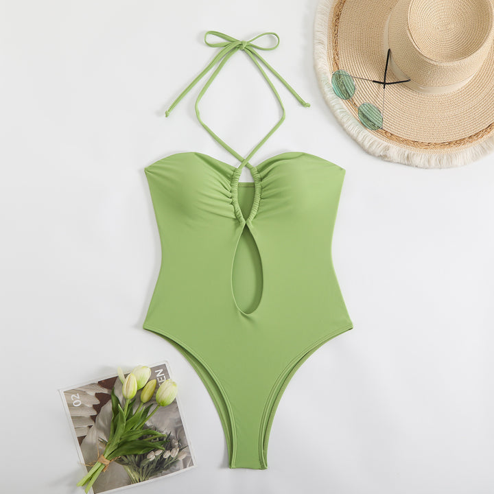 Women's One-Piece Swimsuit with Refined Gathering StylebySassy