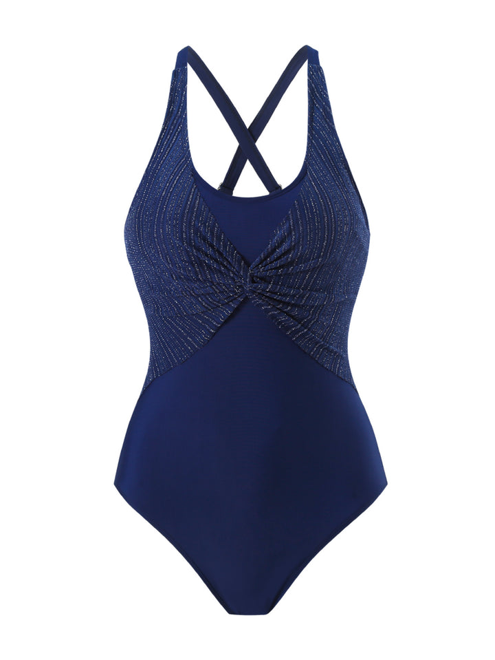 Women's Sporty One-Piece Swimsuit with Stylish Wrap Design StylebySassy