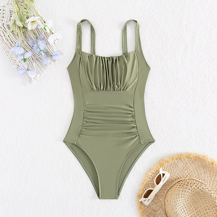 Women’s One-Piece Swimsuit with Fashionable Ruffle Details StylebySassy