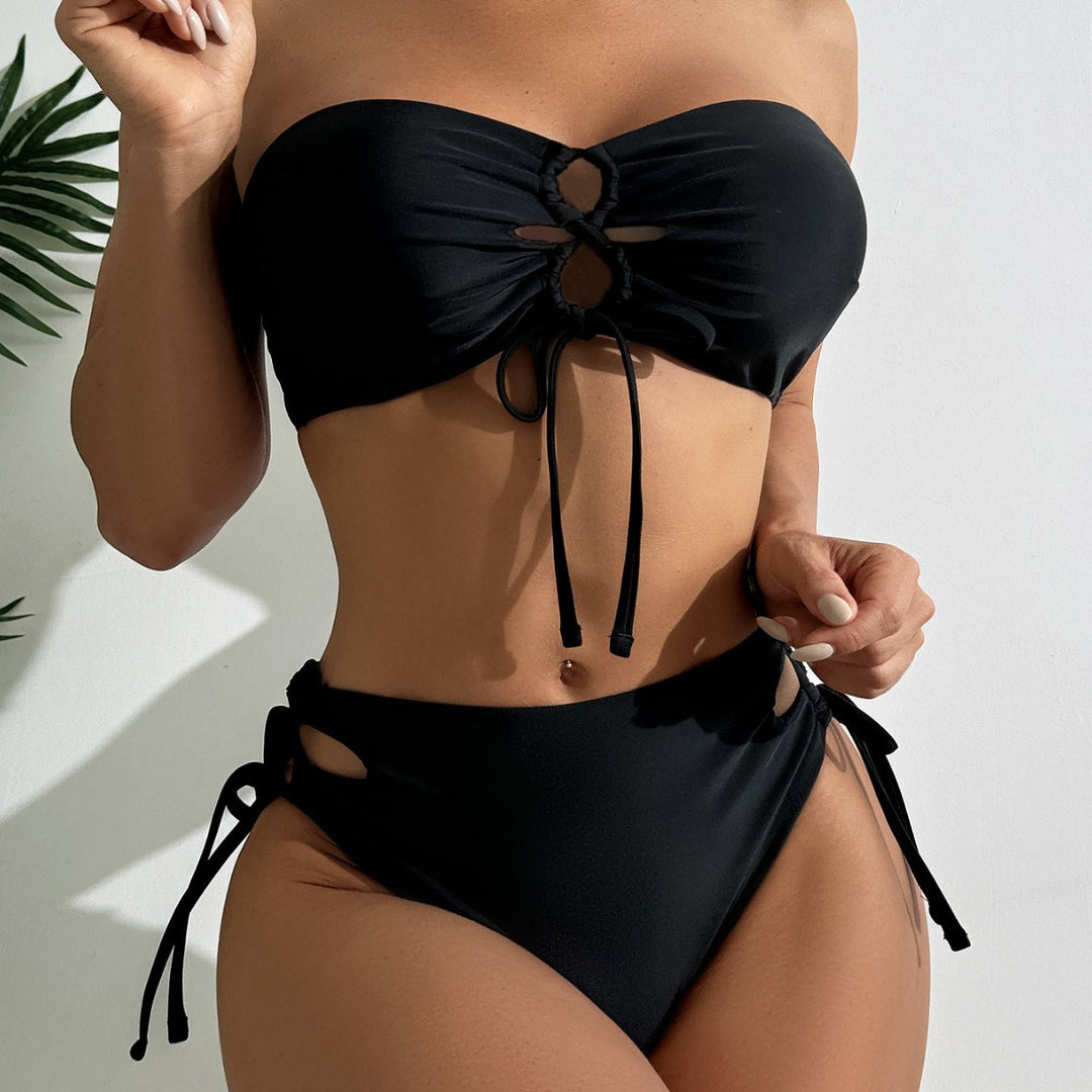 Women's bandeau bikini with fashionable tie details StylebySassy