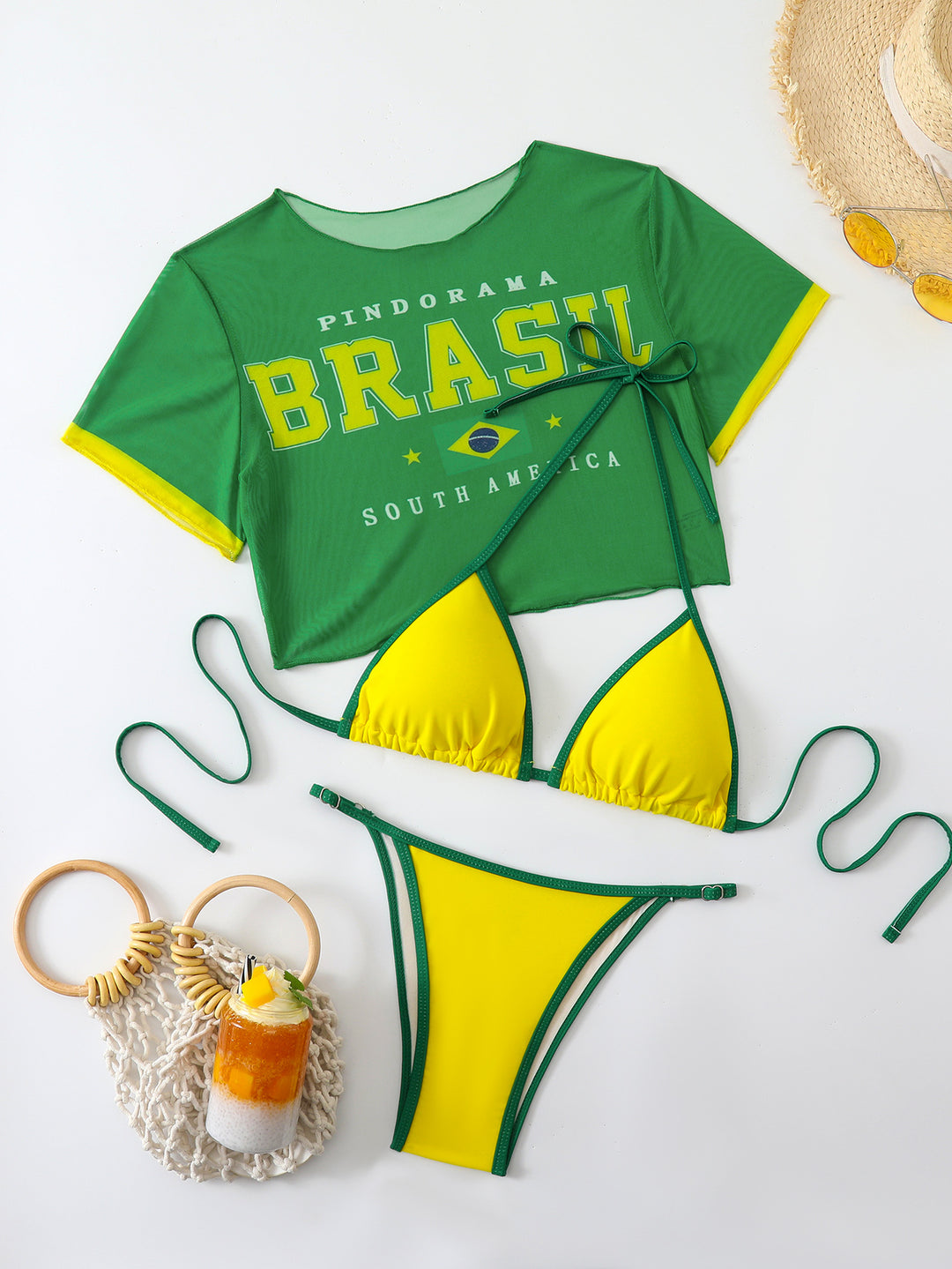 Women's Sporty Bikini with Transparent Top StylebySassy