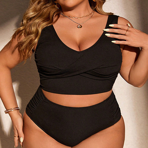 Women’s bikini set with fashionable ribbed design and elegant cut StylebySassy