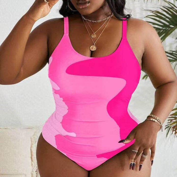 Women's One-Piece Swimsuit with Modern Camouflage Design StylebySassy