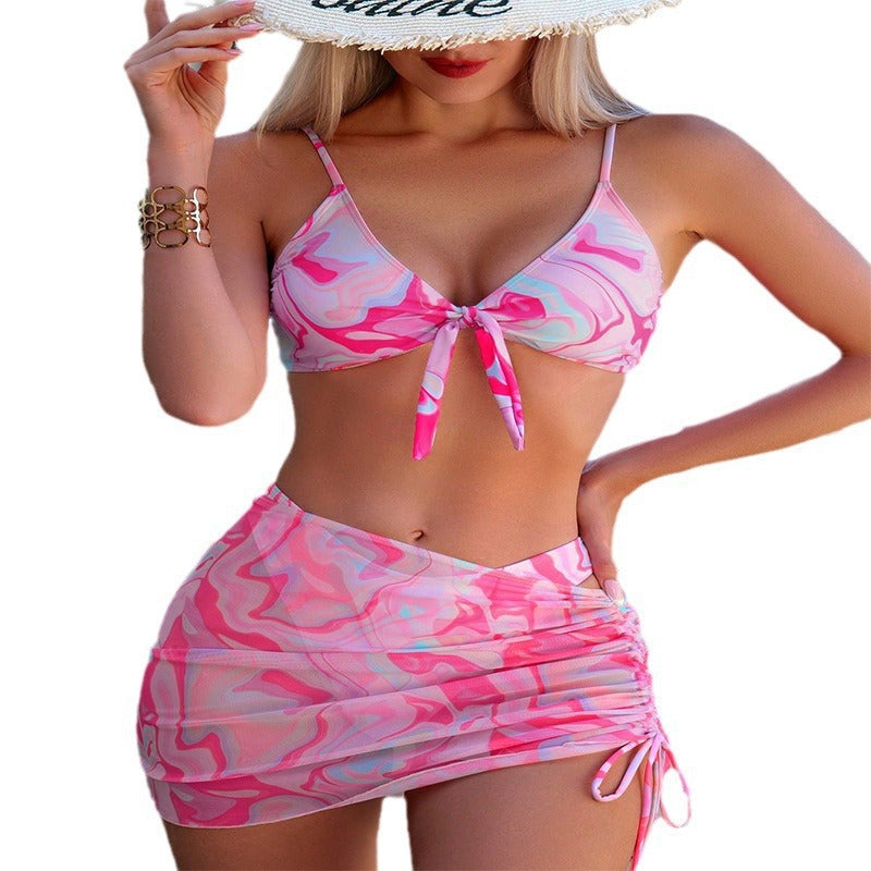 Women's Bikini Set with Elegant Wrap Skirt StylebySassy