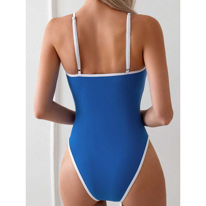 Women's High-Cut Swimsuit with Minimalistic Design and Adjustable Straps StylebySassy