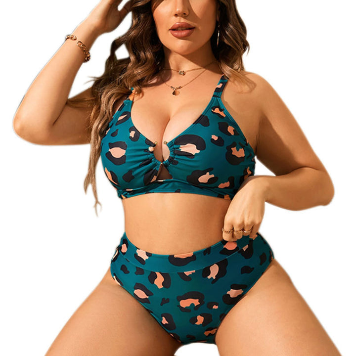 Women High-Cut Bikini with Modern Leopard Pattern StylebySassy