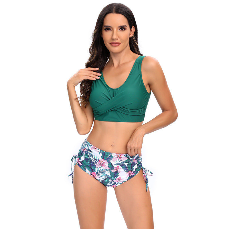 Women's High-Waisted Bikini Set with Adjustable Straps StylebySassy