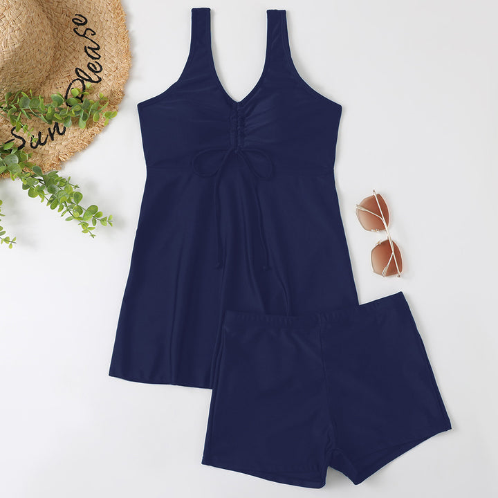 Ladies Tankini Set with Fashionable Floral Print and Ruffles StylebySassy