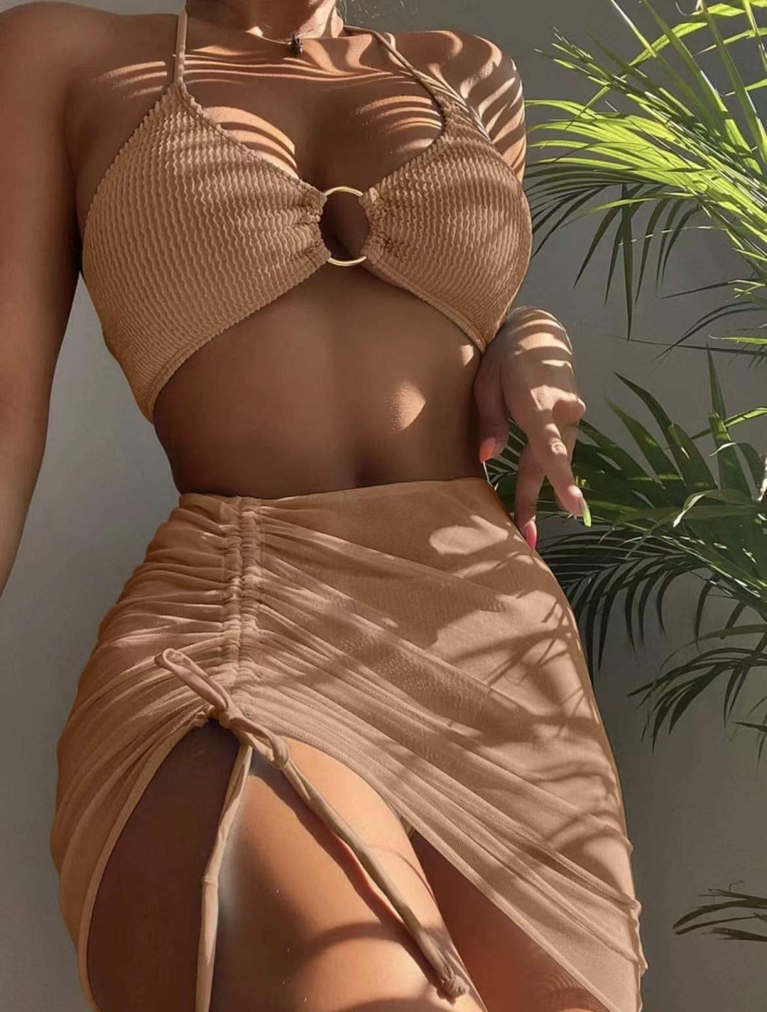 Ladies set with crinkled top and skirt StylebySassy