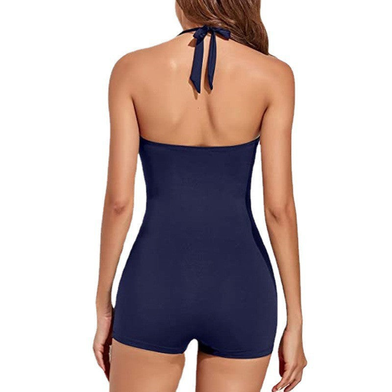 Women's Elegant Swim Cut with Ruffled Sleeves and Removable Straps StylebySassy