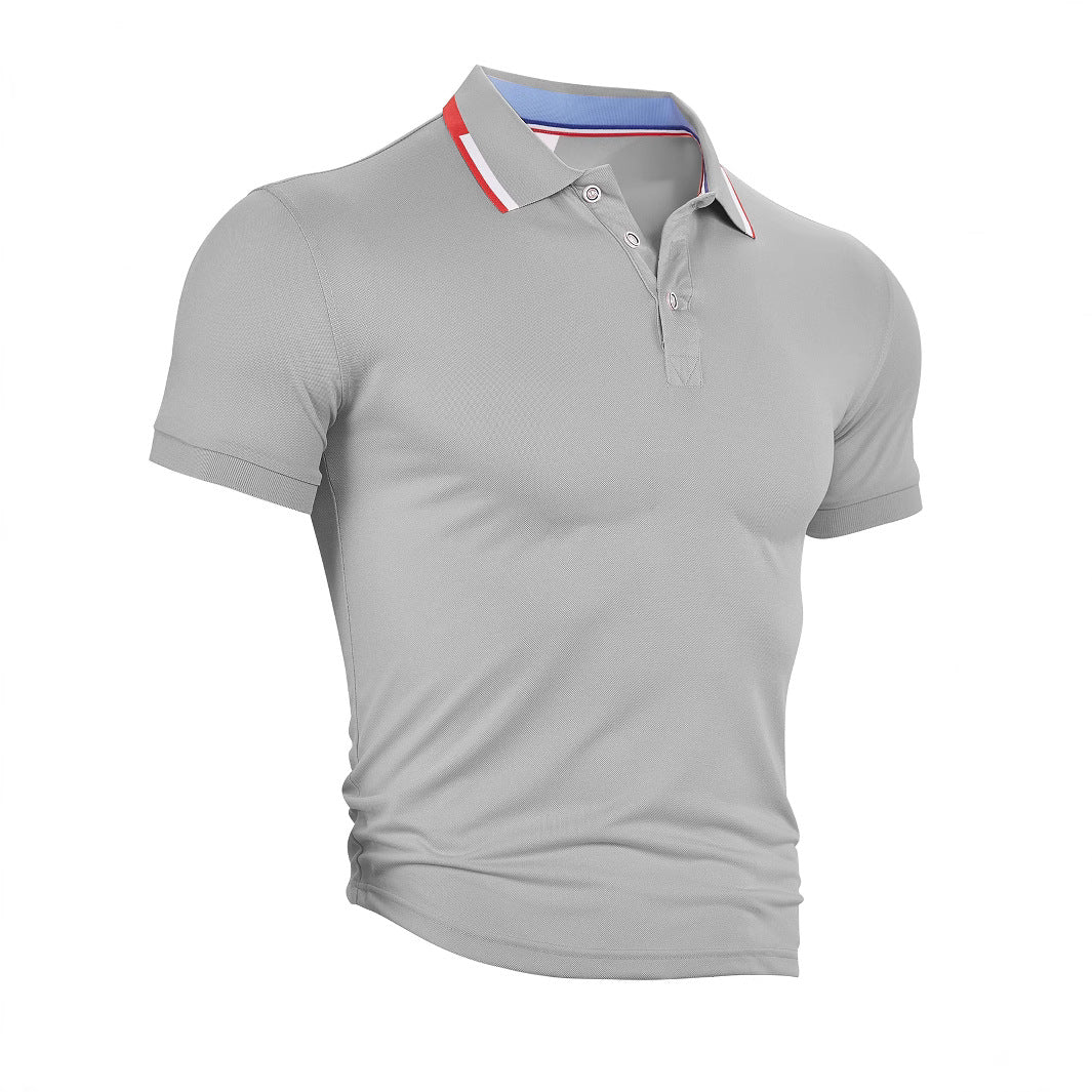 Men's slim fit functional polo with moisture-regulating technology and ribbed collar StylebySassy