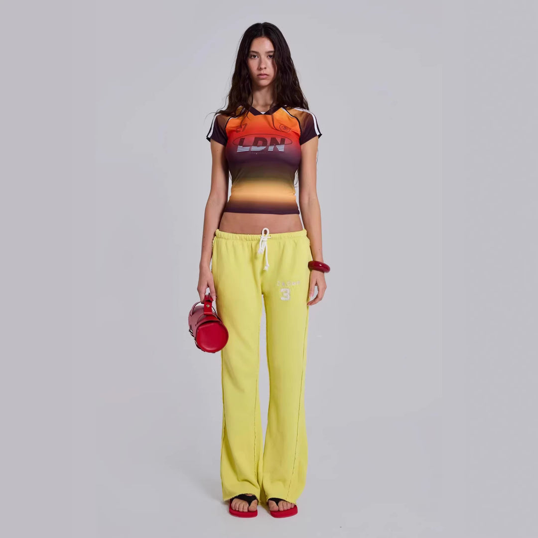 Women's Sports Top with Short Sleeve and Gradient StylebySassy