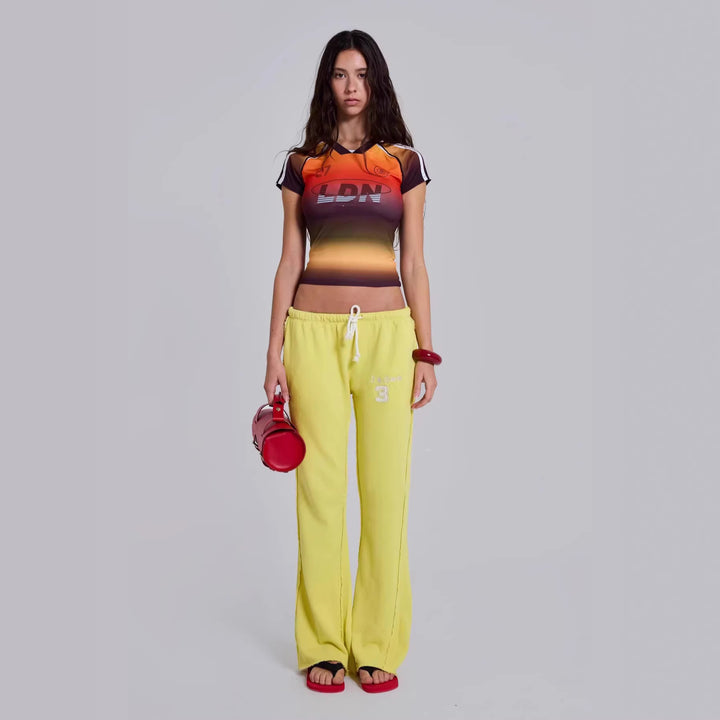 Women's Sports Top with Short Sleeve and Gradient StylebySassy