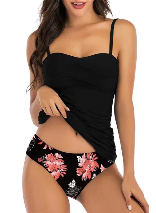 Ladies Tankini with sophisticated gathering design StylebySassy