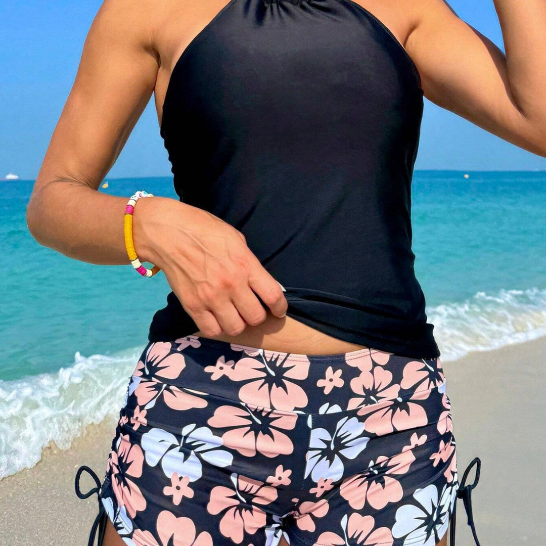 Ladies Sportives Tankini Set with Floral Print StylebySassy