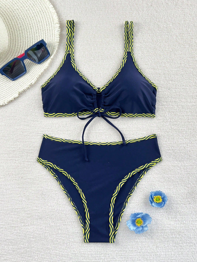 Women's Triangle Bikini with Fashionable Leopard Print StylebySassy