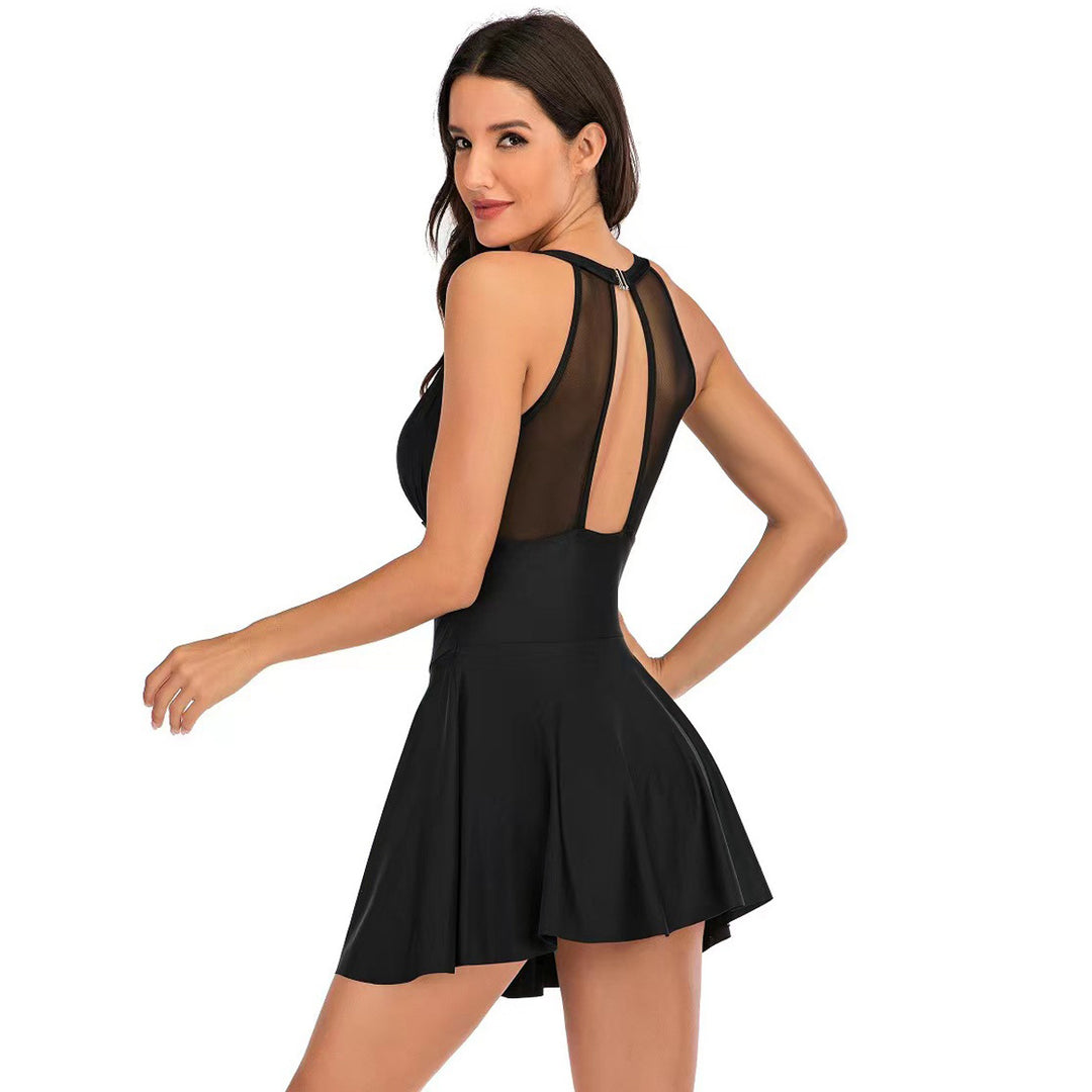 Women’s tankini with flowing skirt and supportive top StylebySassy
