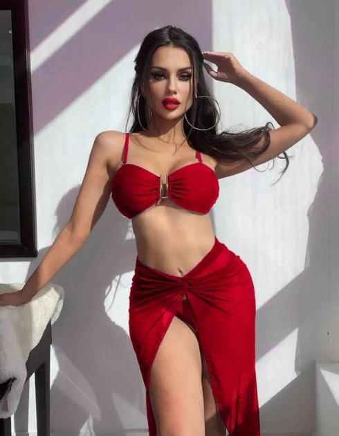 Women’s bikini set with sophisticated cut details StylebySassy