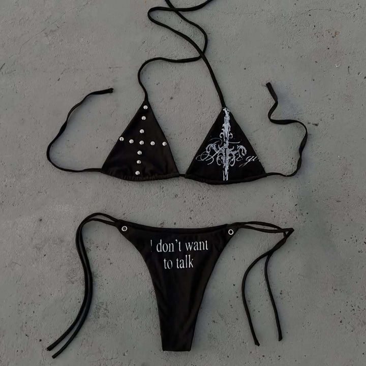 Women's triangle bikini with eye-catching details StylebySassy