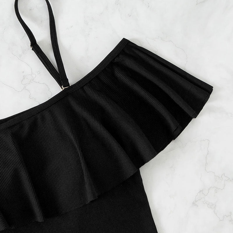 Women's elegant one-piece swimsuit with ruffle details StylebySassy