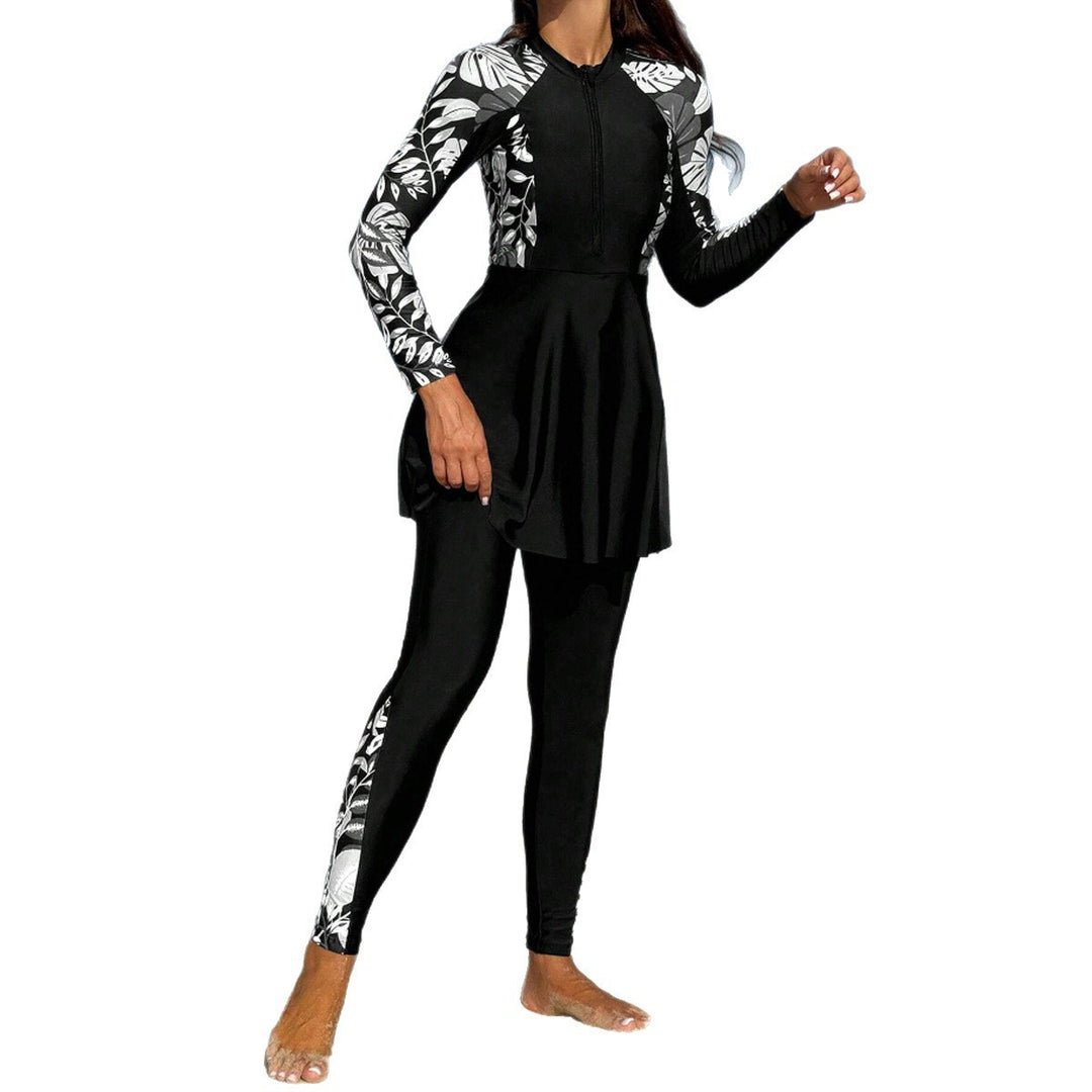 Ladies' Surf Suit with Skirt and Long Sleeve Design StylebySassy