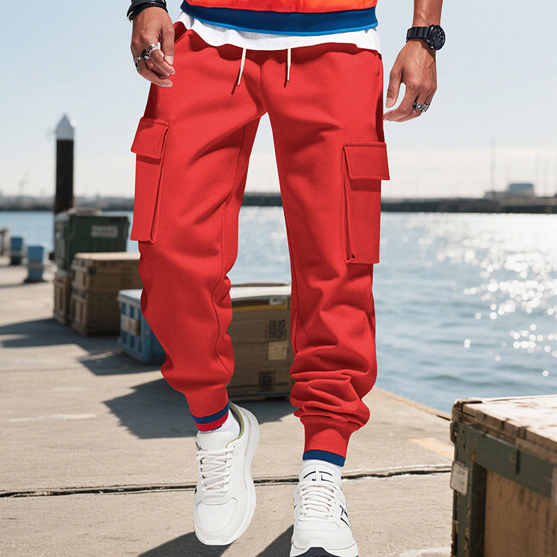 Men's urban utility jogger with drawstring, applied flap pockets and elastic waistband StylebySassy