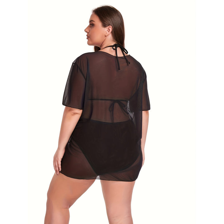 Women's Transparent Beach Blouse with Summer Print StylebySassy