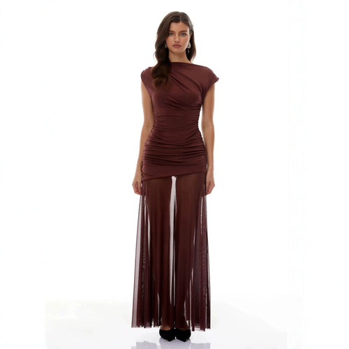 Women Elegant Wrap Dress with Ruffle Details StylebySassy