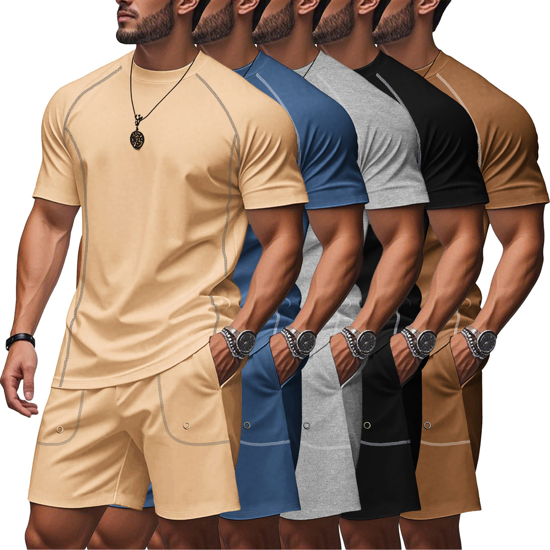 Men's sporty two-piece set made of breathable functional jersey with raglan sleeves StylebySassy