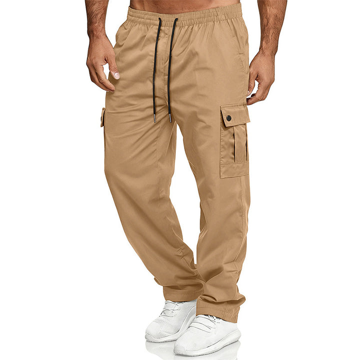 Men's loose cargo pants with elastic waistband and drawstring StylebySassy