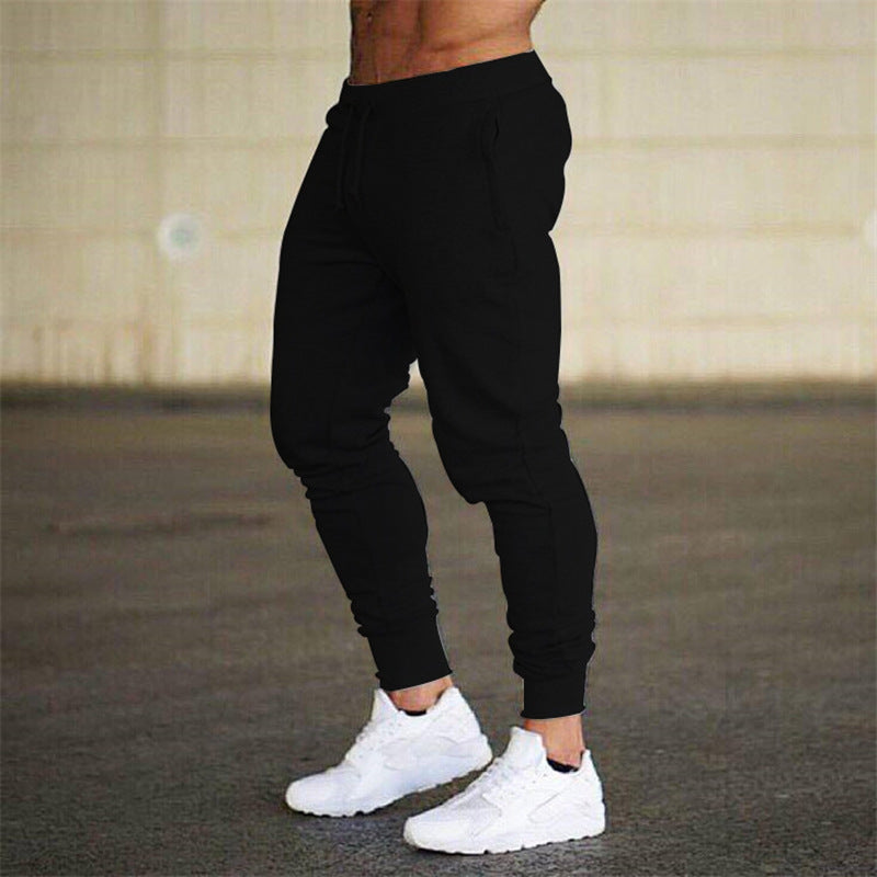 Men's tapered performance-oriented joggers with elastic waistband and ribbed ankle cuffs StylebySassy