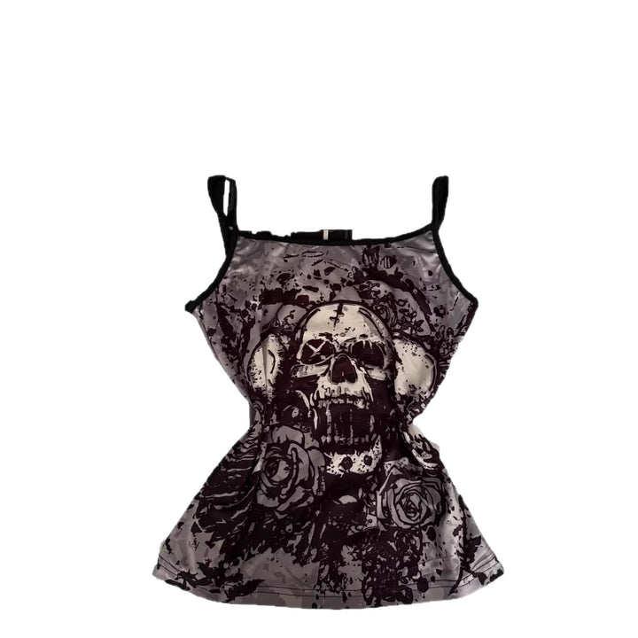 Women's casual tank top with skull design StylebySassy