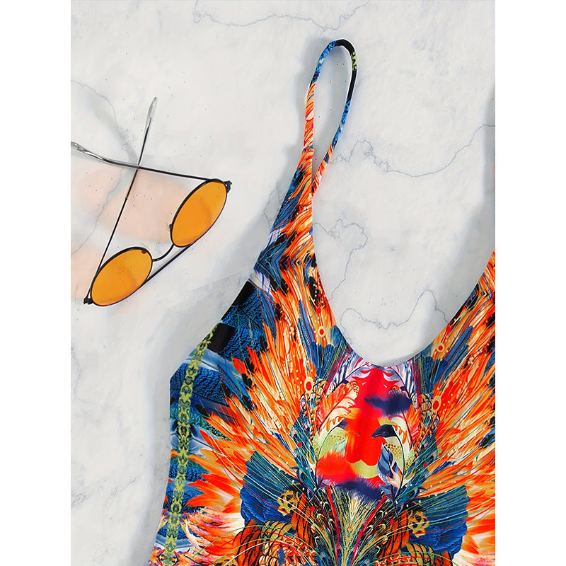Women's one-piece swimsuit with bold graphic print StylebySassy