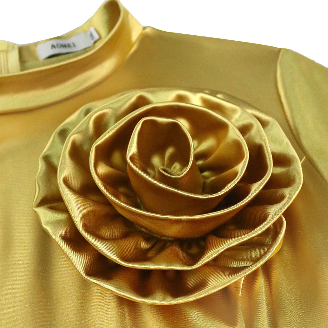 Ladies Elegant Dress with Floral Decor StylebySassy