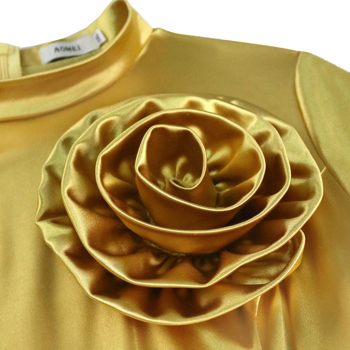 Ladies Elegant Dress with Floral Decor StylebySassy