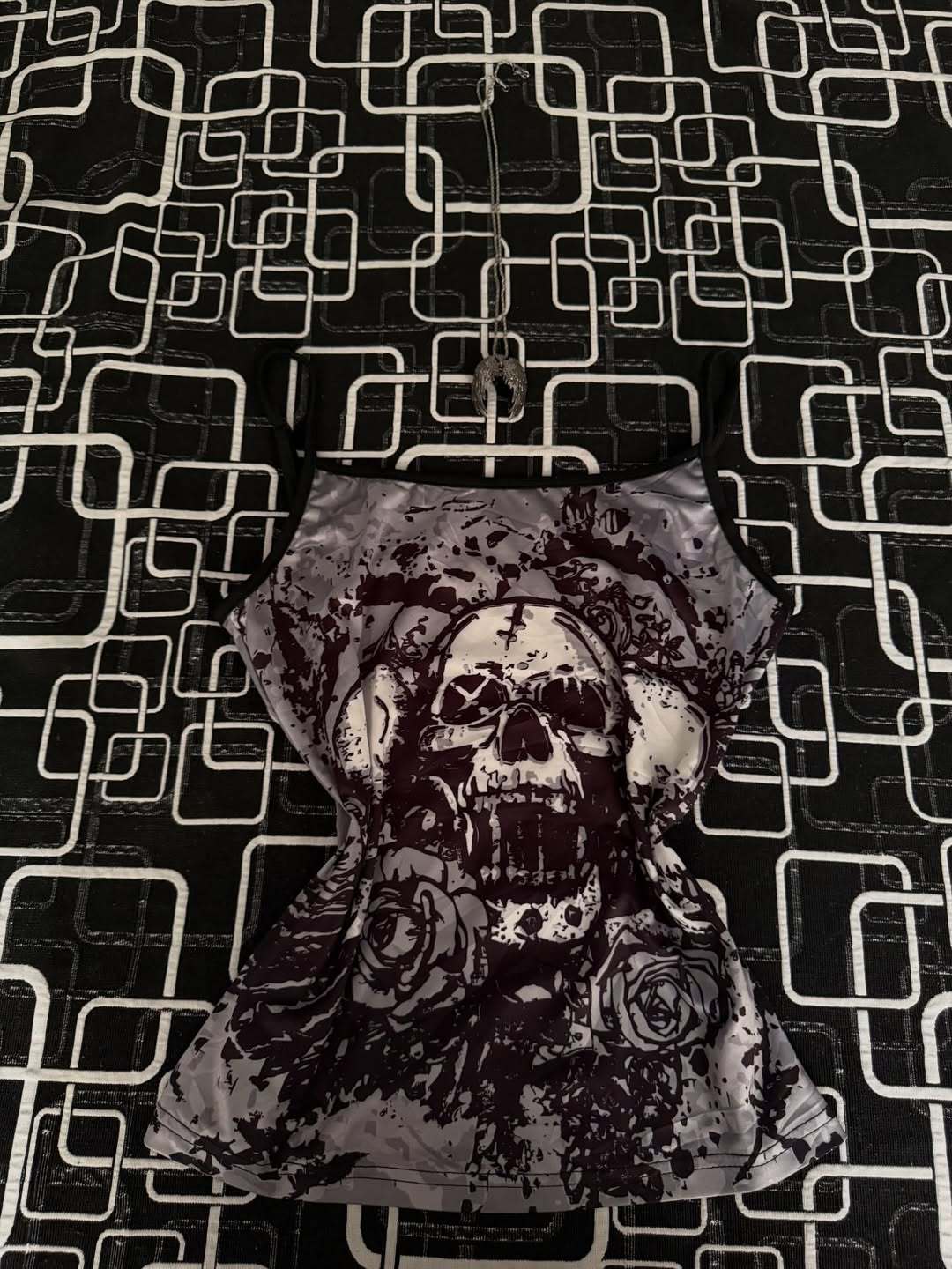 Women's casual tank top with skull design StylebySassy