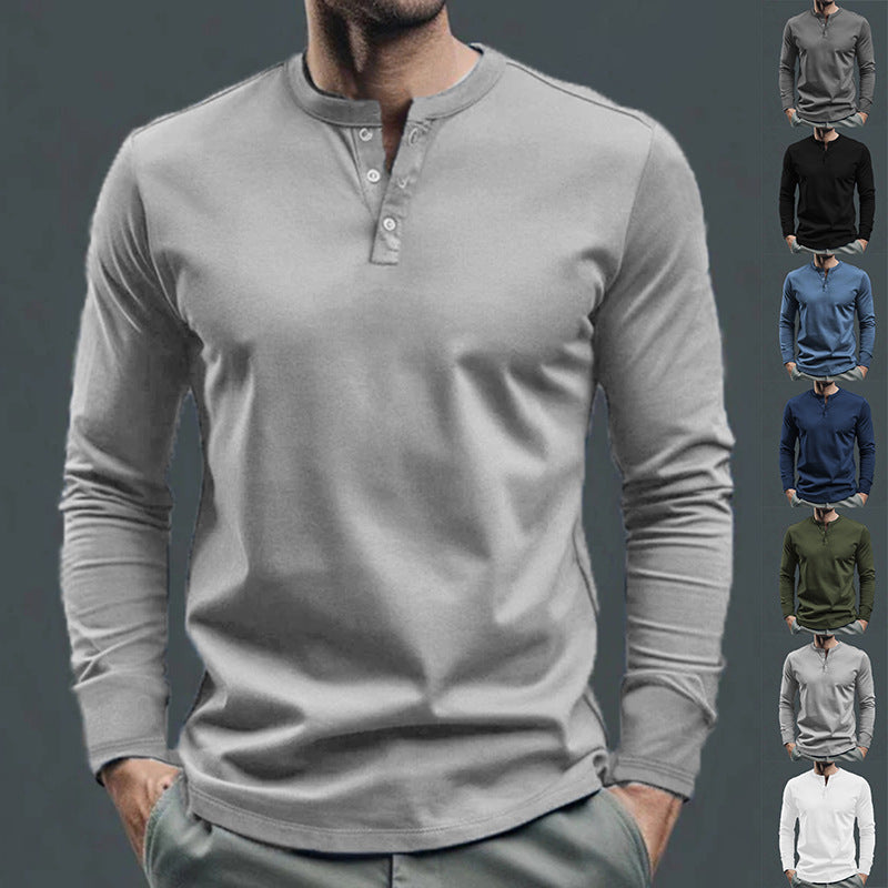 Men's long-sleeve shirt with button placket and slim fit StylebySassy