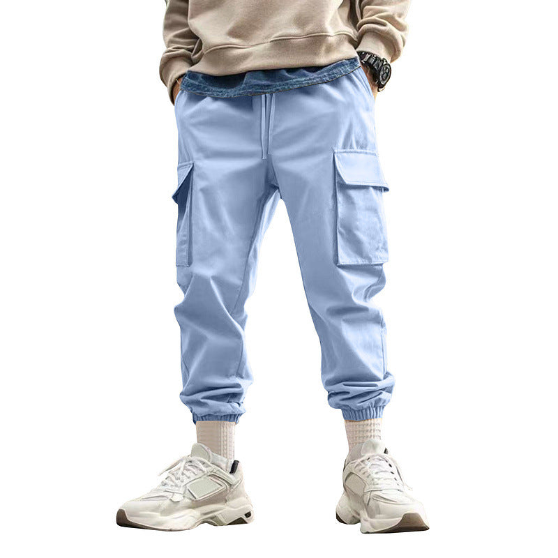 Men's urban utility joggers with multiple pockets and tapered leg StylebySassy