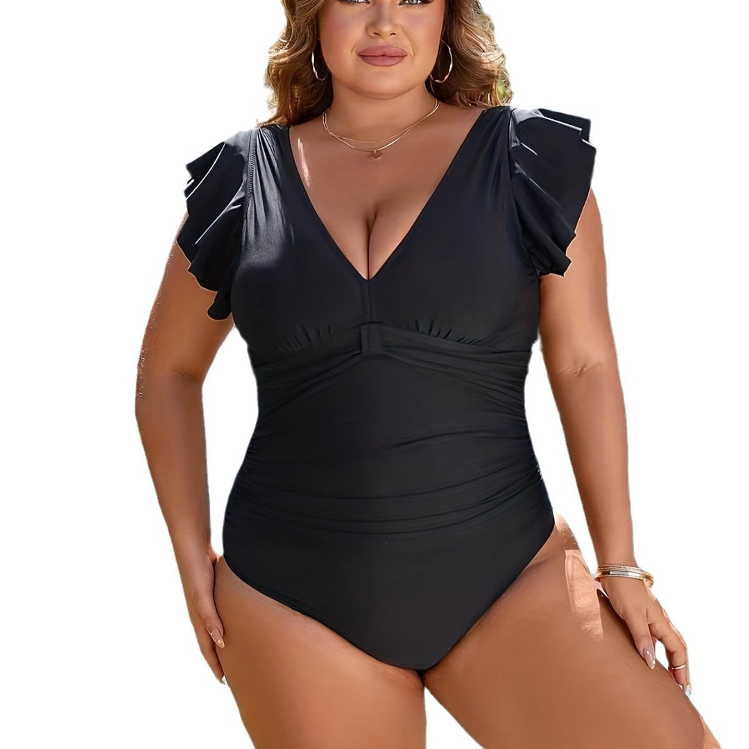 Women's One-Piece Swimsuit with Fashionable Ruffle Details StylebySassy