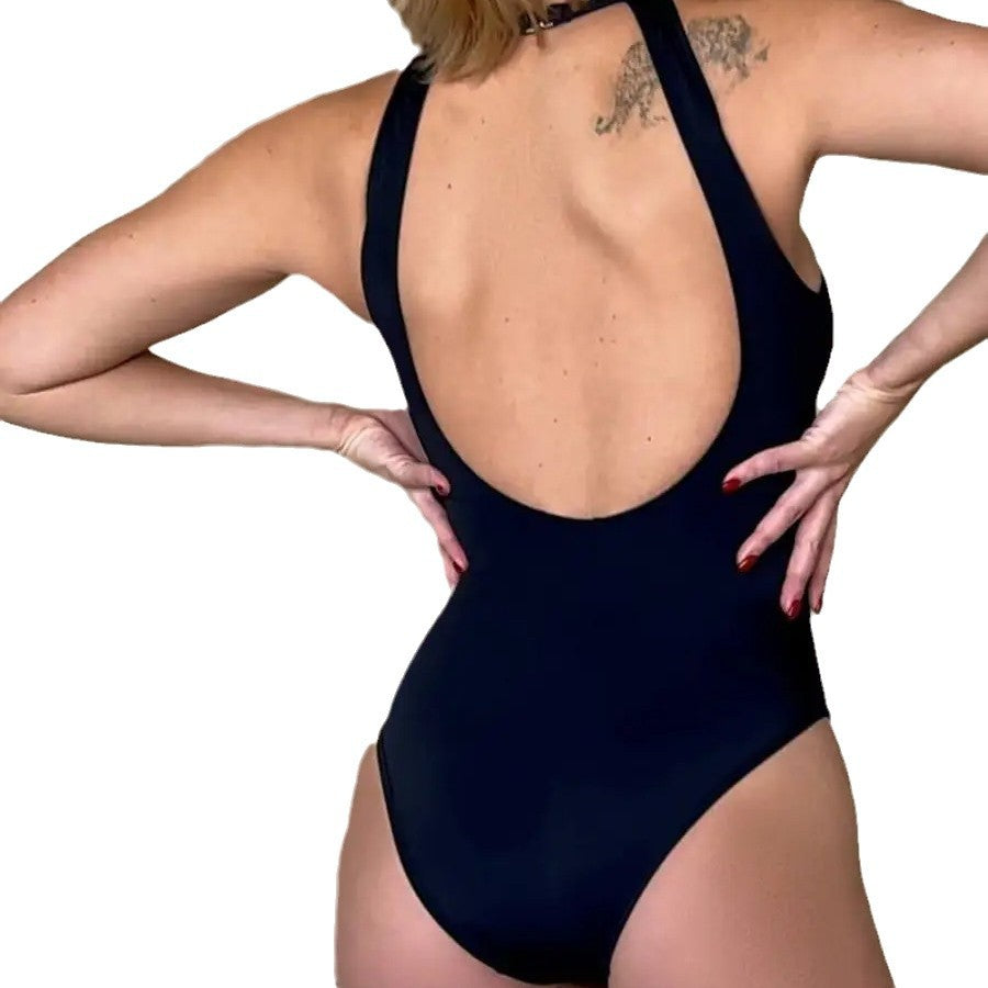 Ladies Modern One-Piece with Transparent Mesh Details StylebySassy